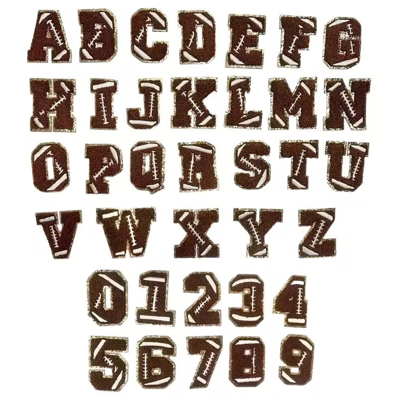 Football Chenille Sports Letter Patch