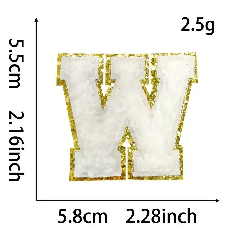 Chenille Iron-on Letter Patches