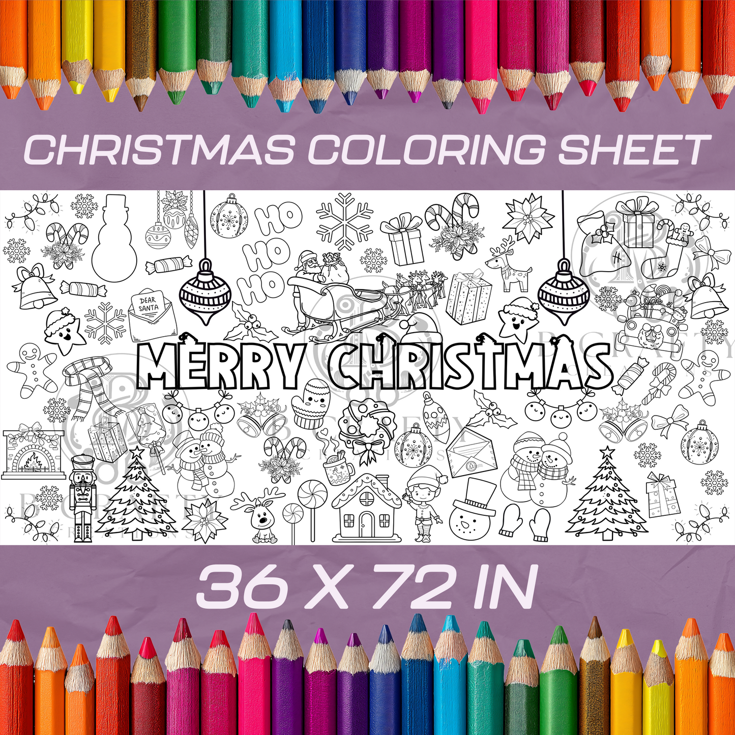 Christmas-Themed Coloring Sheet