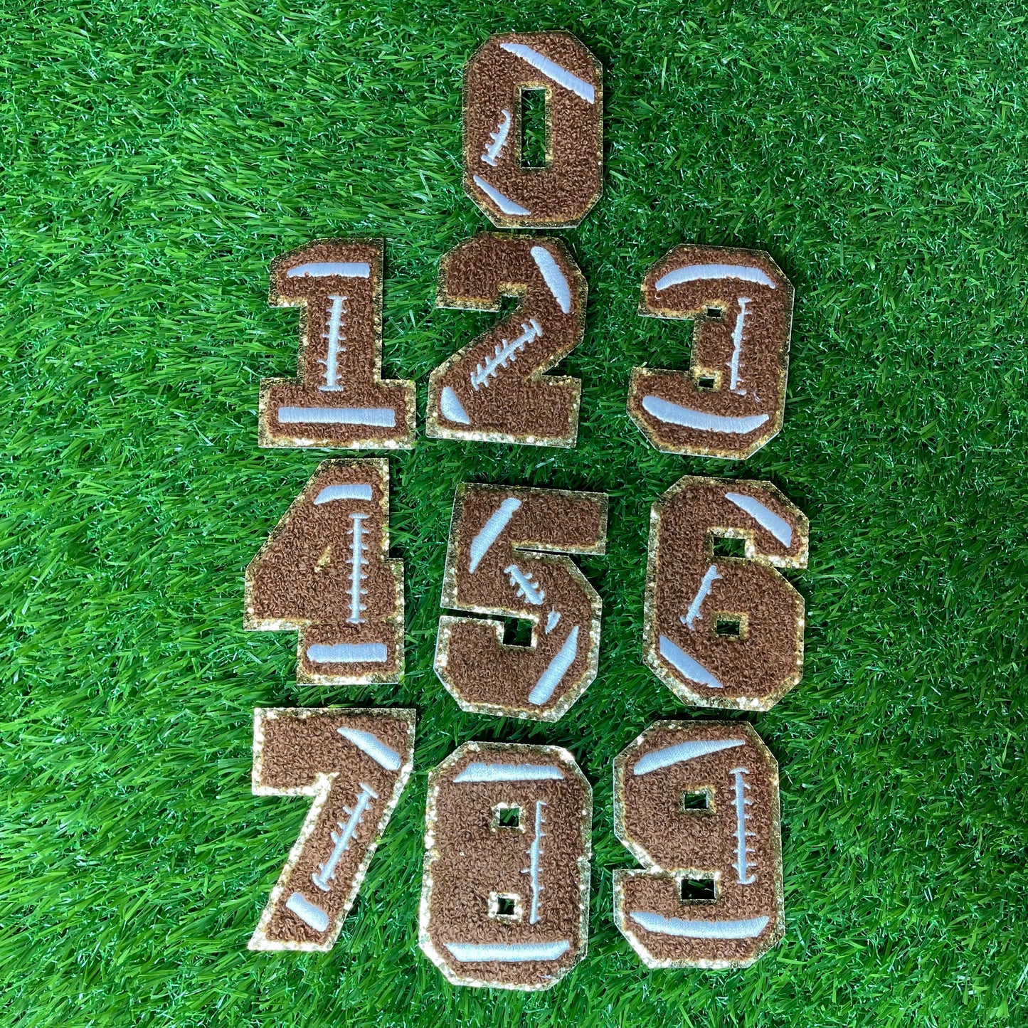 Football Chenille Sports Number Patch