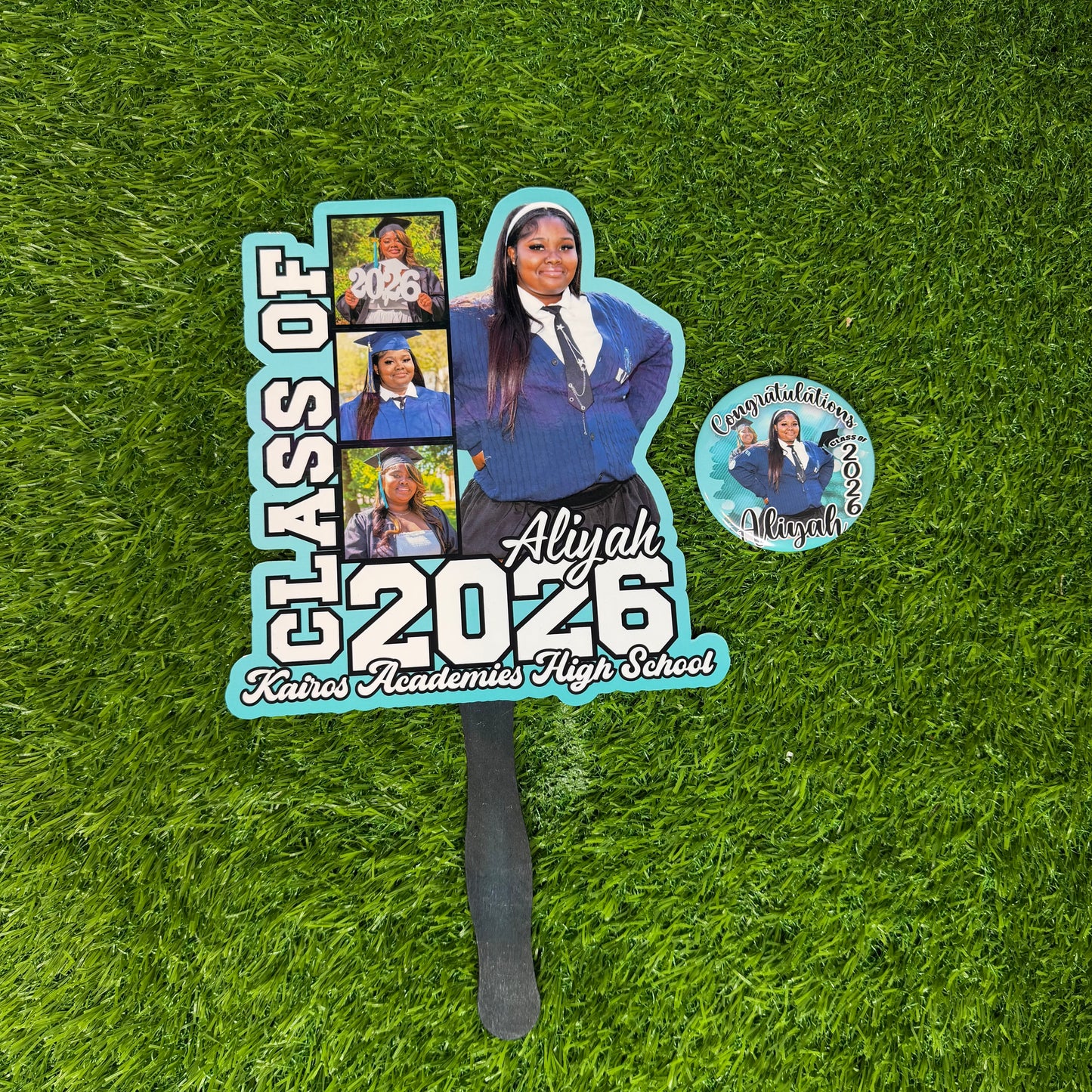 Grad Supporter Fan & Button Bundle