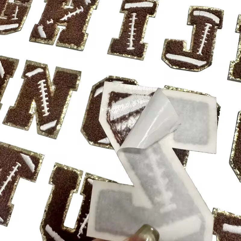 Football Chenille Sports Letter Patch