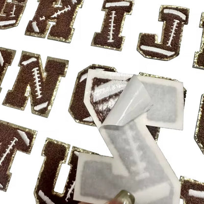 Football Chenille Sports Letter Patch