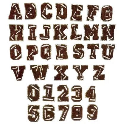 Football Chenille Sports Letter Patch