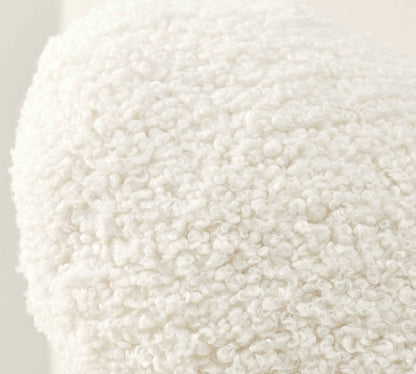 Heart-shaped plush throw pillow decoration