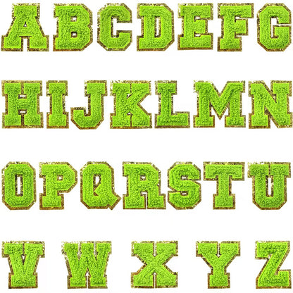 Chenille Self-Adhesive Letter Patches