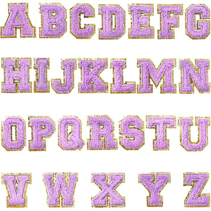 Chenille Self-Adhesive Letter Patches