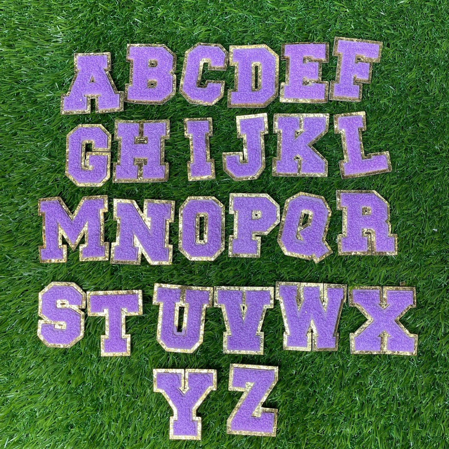 Chenille Self-Adhesive Letter Patches