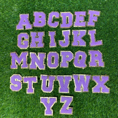 Chenille Self-Adhesive Letter Patches