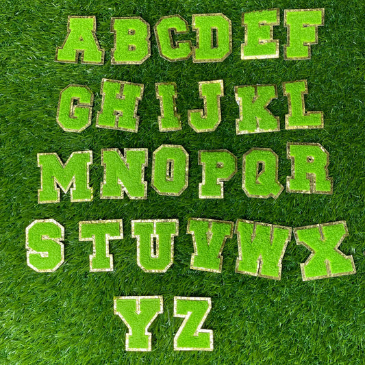 Chenille Self-Adhesive Letter Patches