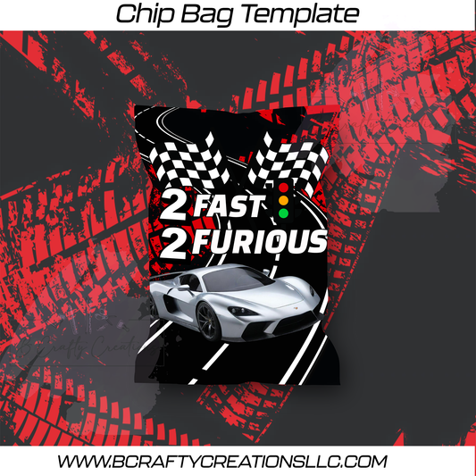 2 Fast 2 Furious Chip Bag Template
