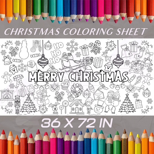Christmas-Themed Coloring Sheet