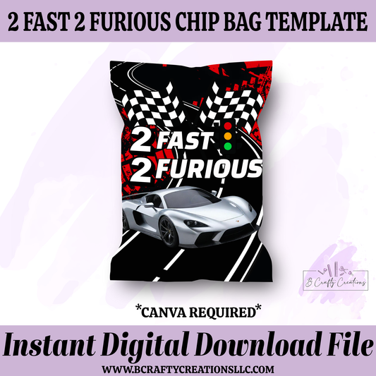 2 Fast 2 Furious Chip Bag Template