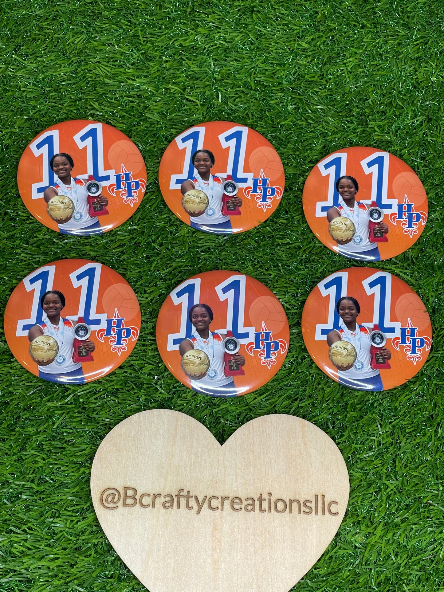 Sports Photo Buttons - 3”