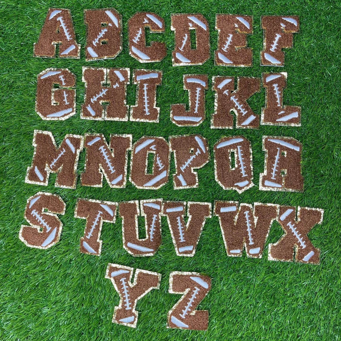 Football Chenille Sports Letter Patch