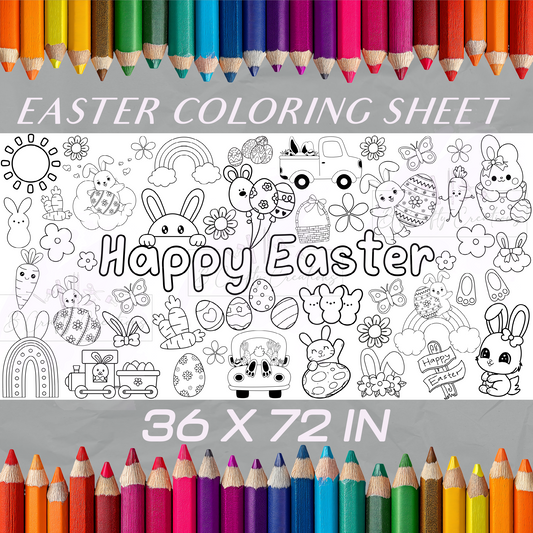 Easter-Themed Coloring Sheet