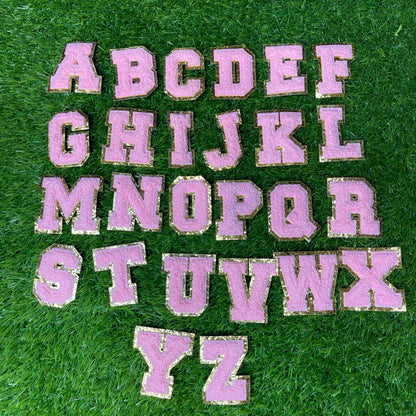 Chenille Iron-on Letter Patches